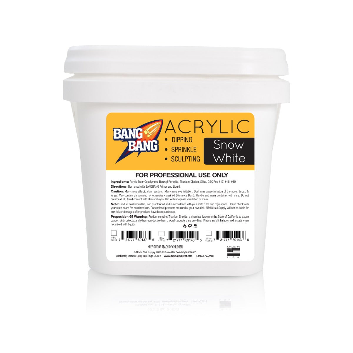 BangBang Acrylic Powder Snow White - 10 lbs