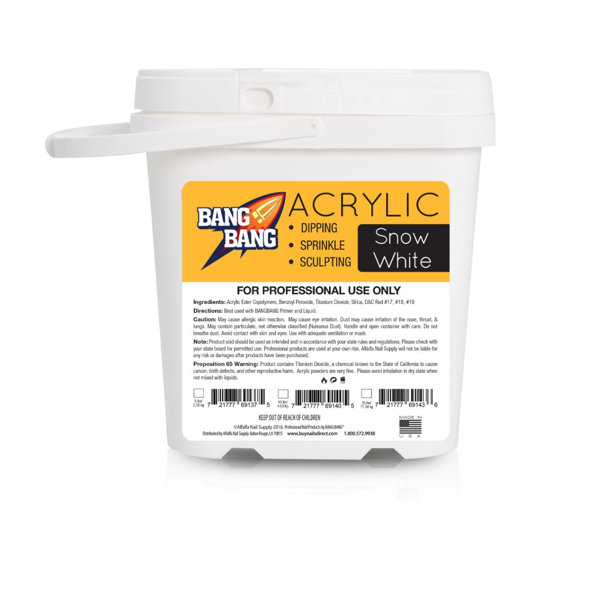 BangBang Acrylic Powder Snow White - 5 lbs