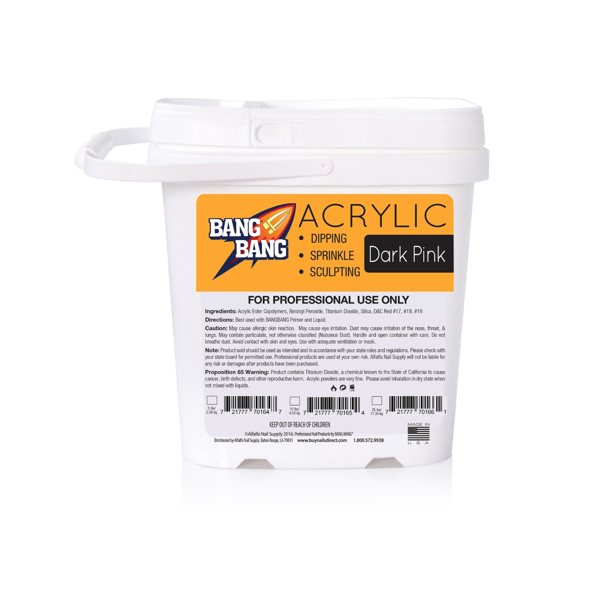 BangBang Acrylic Powder Dark Pink - 5 lbs