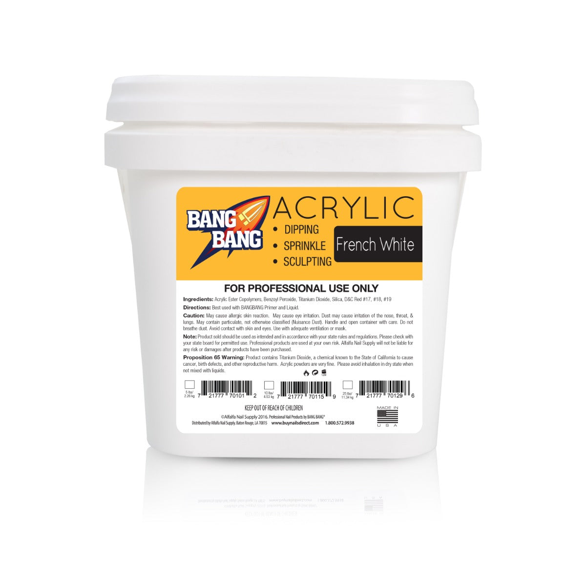 BangBang Acrylic Powder French White - 25 lbs