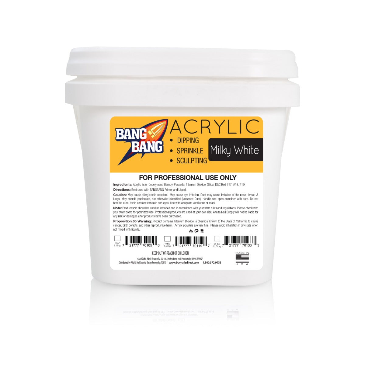 BangBang Acrylic Powder Milky White - 10 lbs
