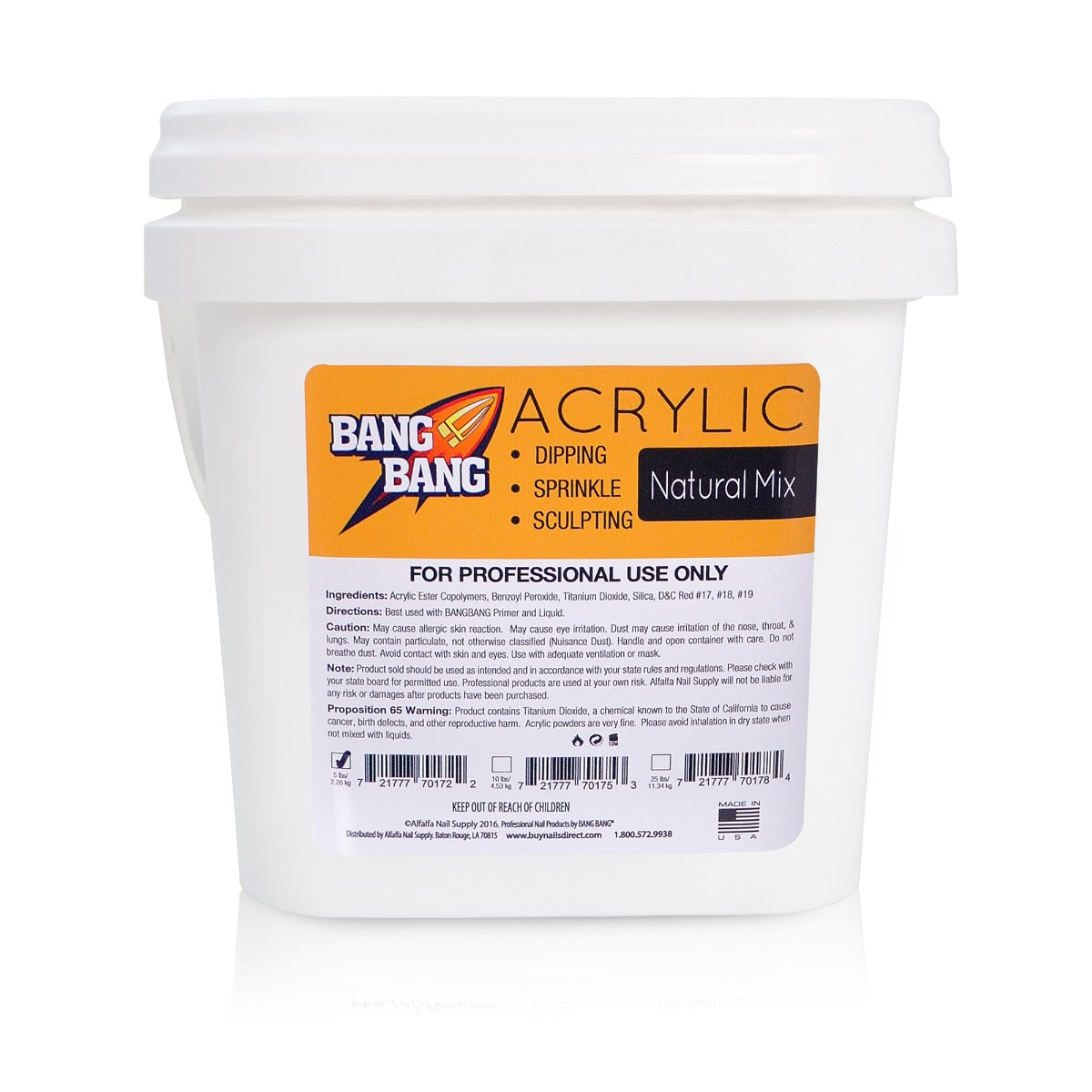 BangBang Acrylic Powder Natural Mix - 10 lbs