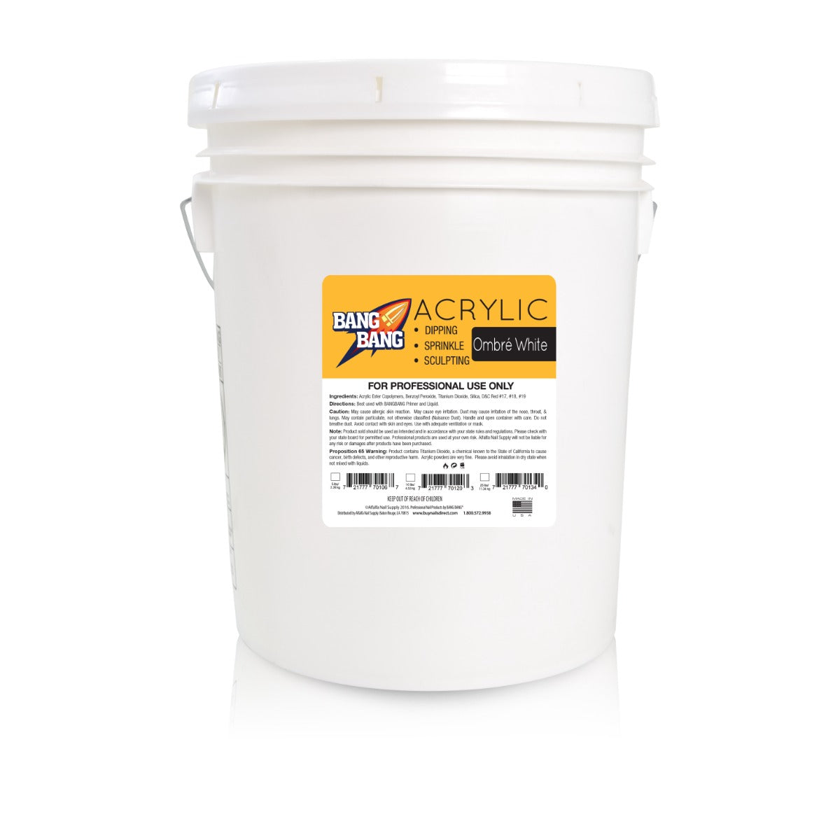 BangBang Acrylic Powder Ombre White - 25 lbs