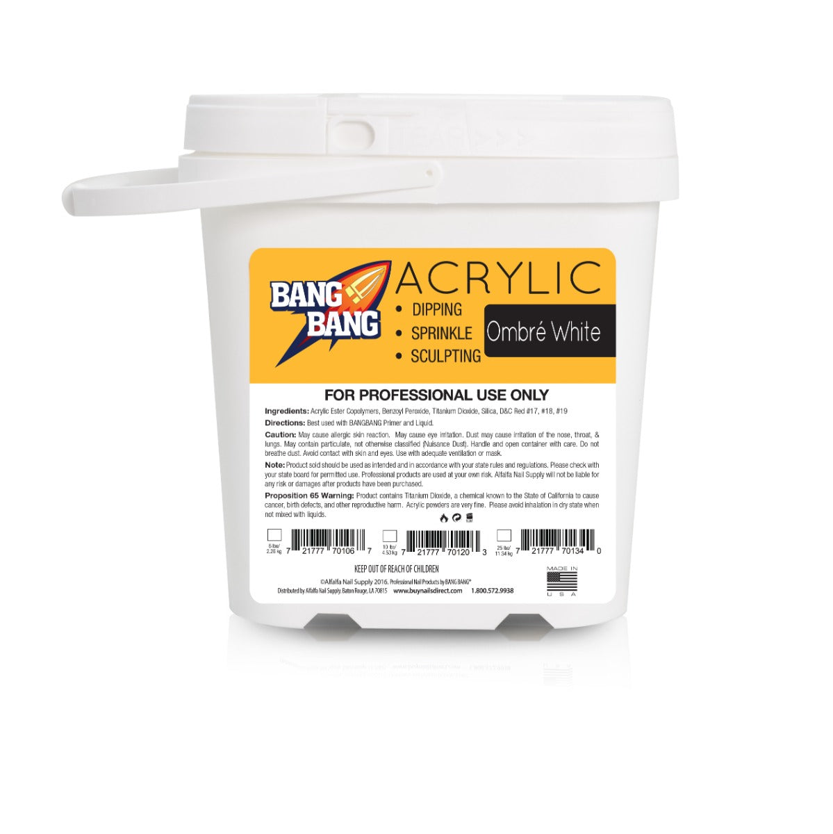 BangBang Acrylic Powder Ombre White - 5 lbs