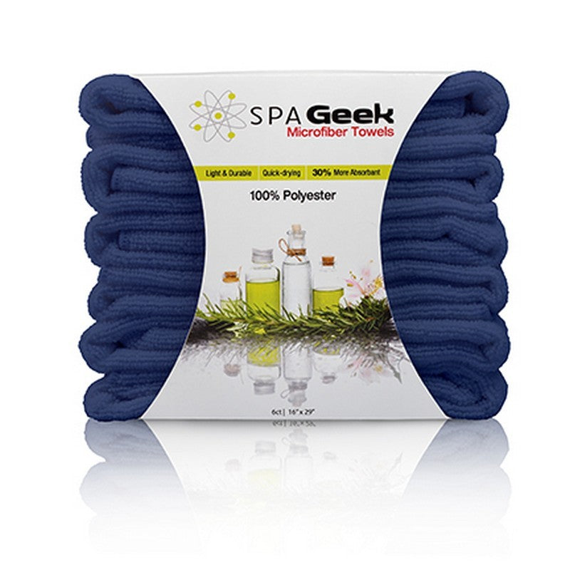 SpaGeek Microfiber Towel 29 x16 - Dark Blue - 12ct