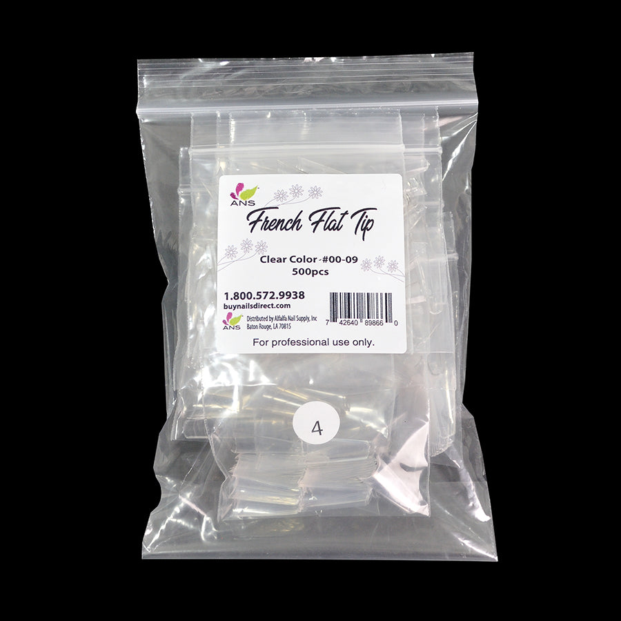 ANS French Flat - Clear - #00 - 09 - 500pcs