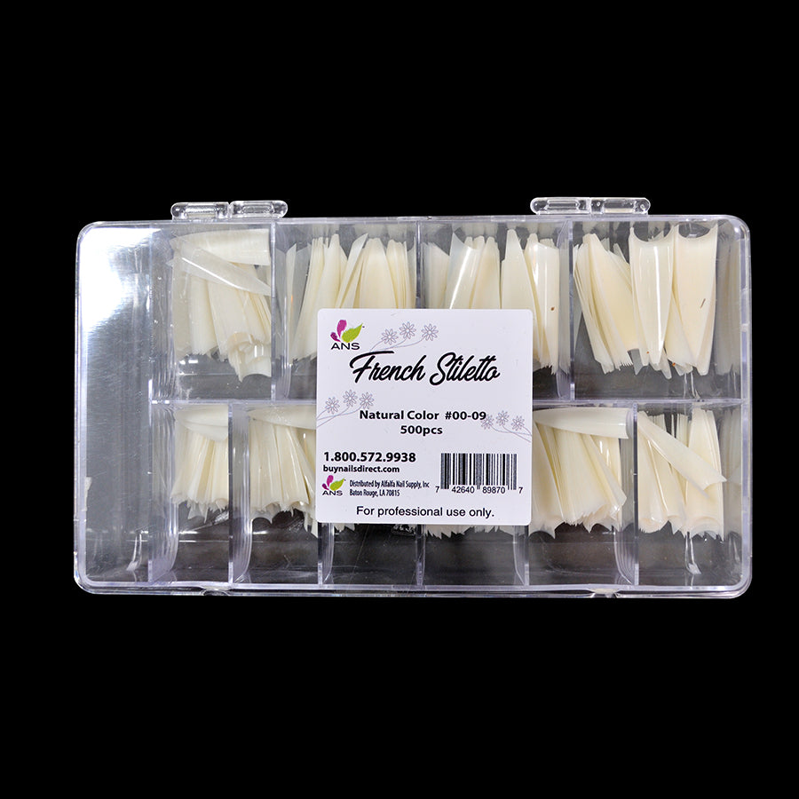 ANS French Stiletto - Natural - #00 - 09 - 500pcs