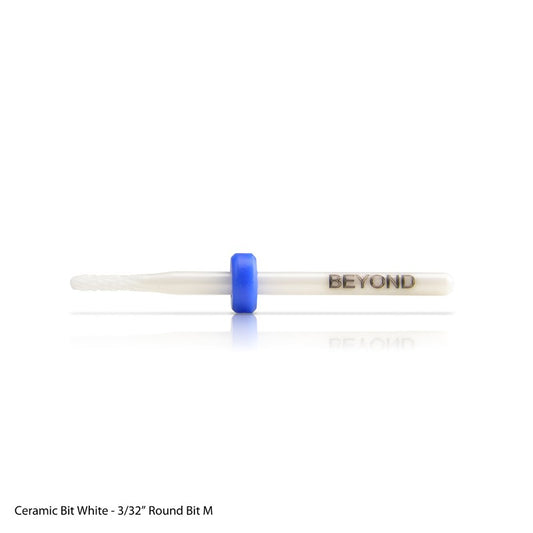Beyond Ceramic Bit Round M 3/32 - Cuticle cleaner - White