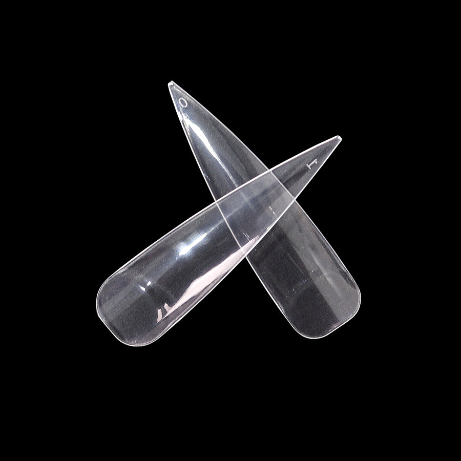 ANS Long Stiletto Half Cover - Clear - #00 - 09 - 500pcs