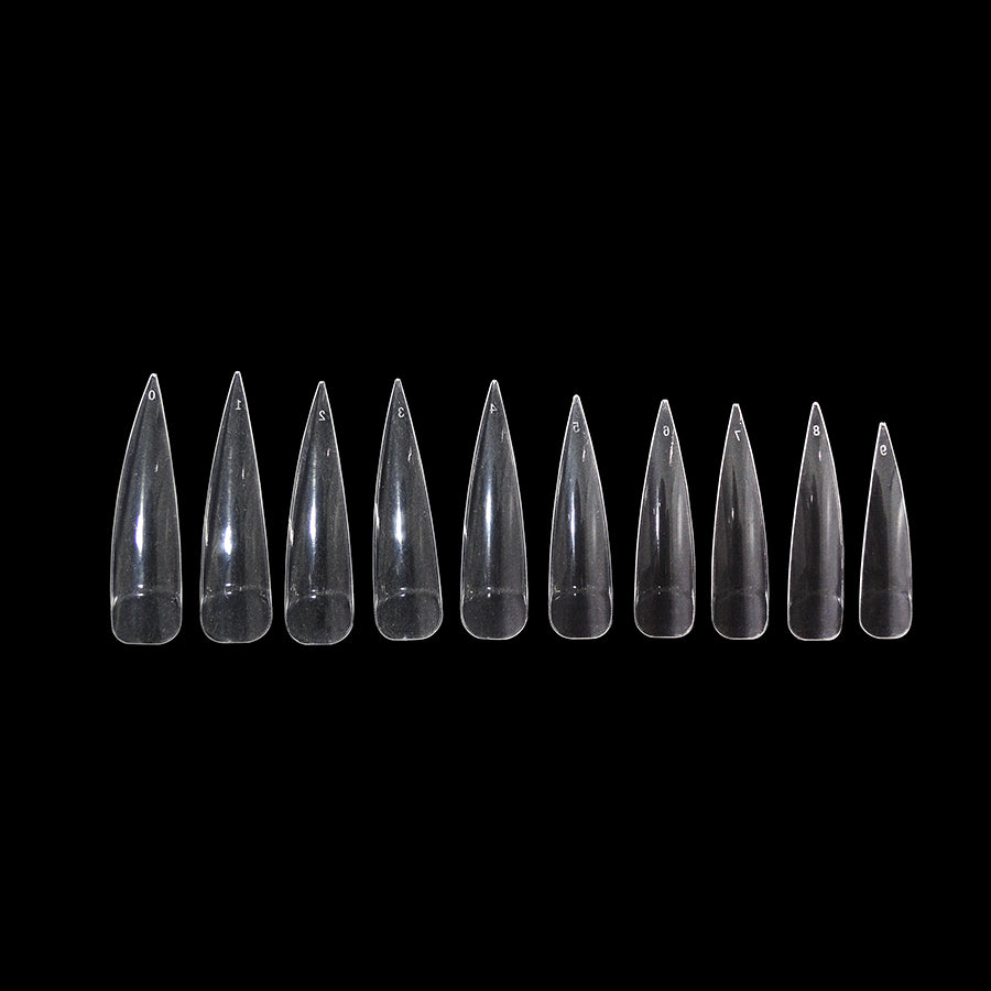 ANS Long Stiletto Half Cover - Clear - #00 - 09 - 500pcs