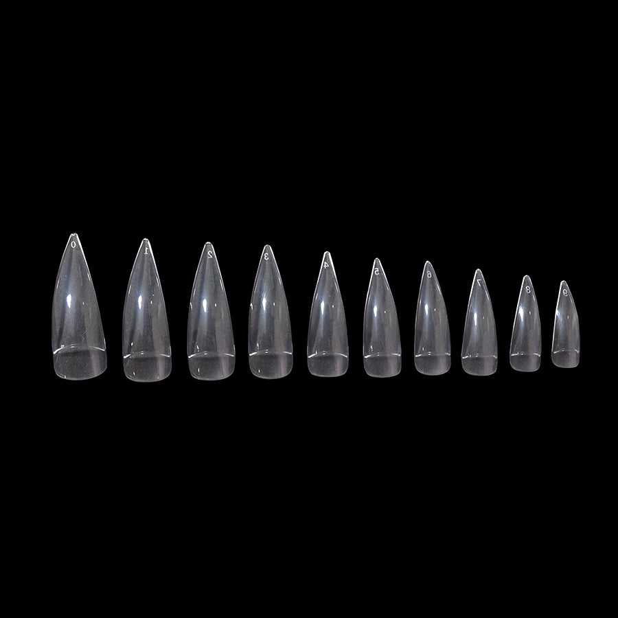 ANS Half Cover Stiletto - Clear - #00 - 09 - 500pcs