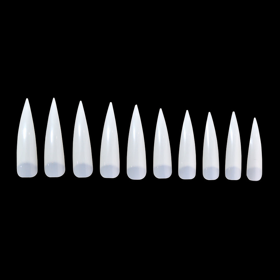 ANS Long Stiletto Half Cover - Natural - #00 - 09 - 500pcs