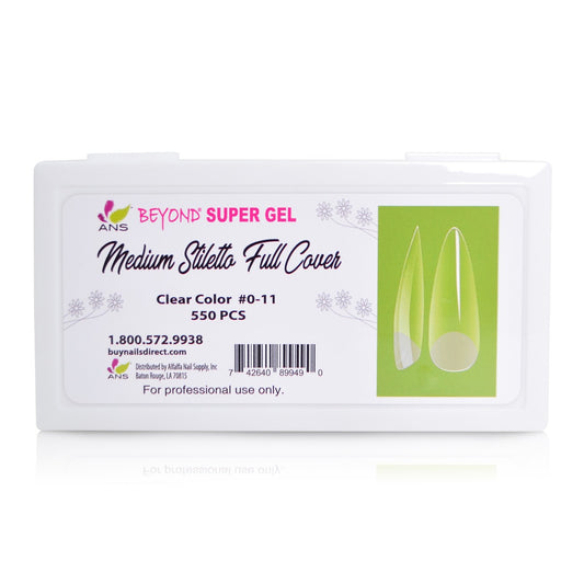 Beyond Super Gel Medium Stiletto Full Cov - #00 -11 - 550pcs